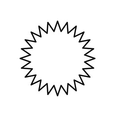 Starburst line sticker vector icon