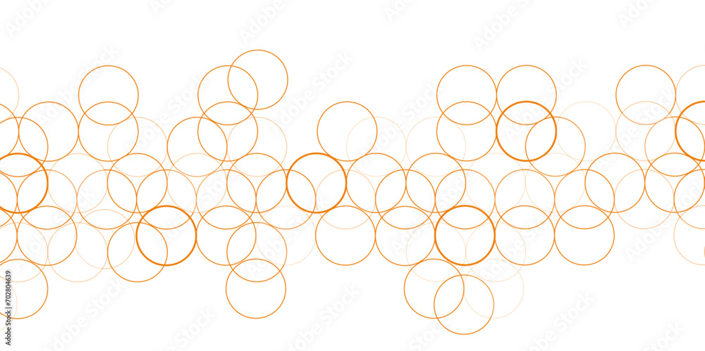 Poster Modern abstract light orange Circle background vector . Geometric circles vector seamless pattern design . abstract geometric background. Connected circles. Network of circles. 
