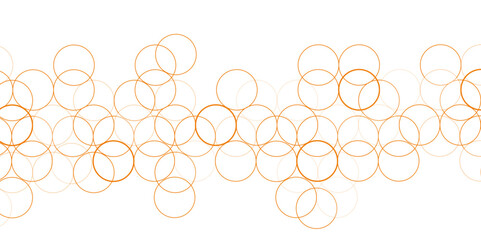 Modern abstract light orange Circle background vector . Geometric circles vector seamless pattern design . abstract geometric background. Connected circles. Network of circles. 