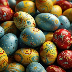 Fototapeta na wymiar Colorful easter eggs backround