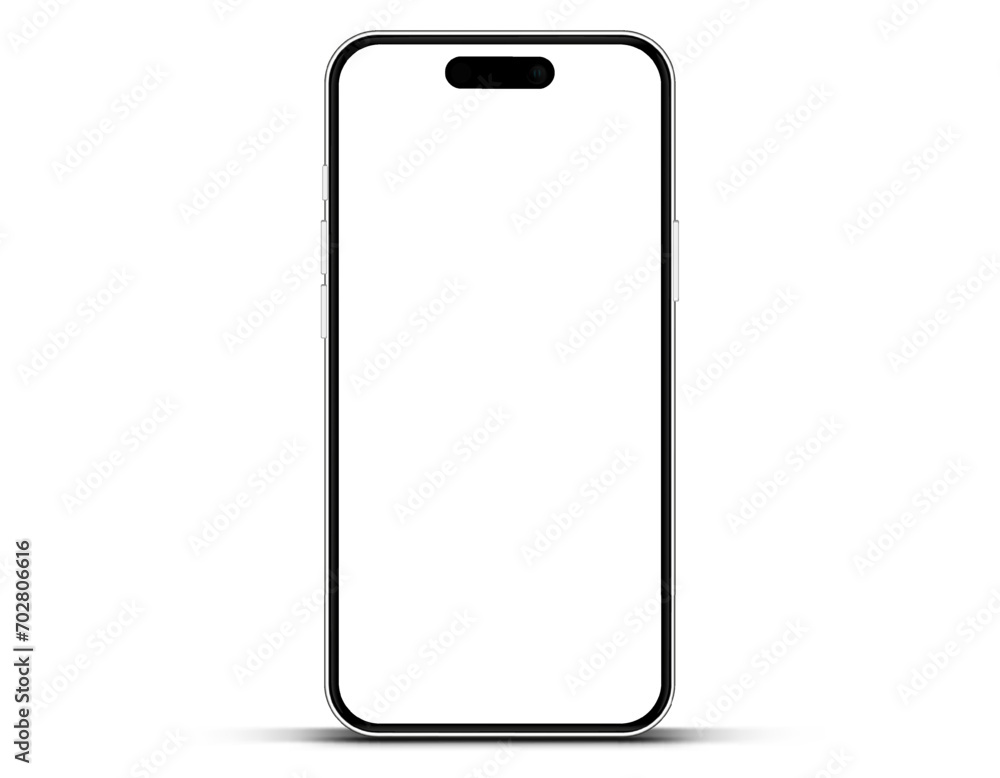 Poster 3d high quality vector smartphone mockups. Ultra realistic mobile device UI UX mockup for presentation template. Cellphone frame with blank screen isolated templates. 3d isometric illustration.