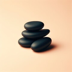 stack of zen stones on simple background
