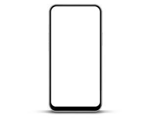 3d high quality vector smartphone mockups. Ultra realistic mobile device UI UX mockup for presentation template. Cellphone frame with blank screen isolated templates. 3d isometric illustration.