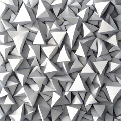 Abstract background - 3d white triangles and volumetric shapes