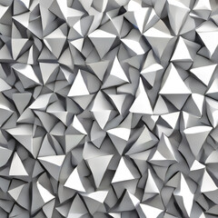 Abstract background - 3d white triangles and volumetric shapes