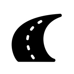 curved road asphalt street illustration 