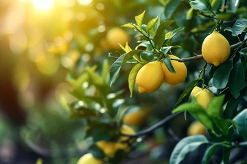 Foto op Plexiglas lemons on tree © Rade Kolbas