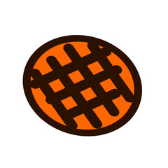 Chocolate waffle cookies isolated illustration