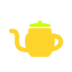 Glass teapot with brewed coffee illustration