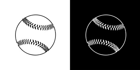 Baseball ball icon. Sport icon. Baseball. Black icon