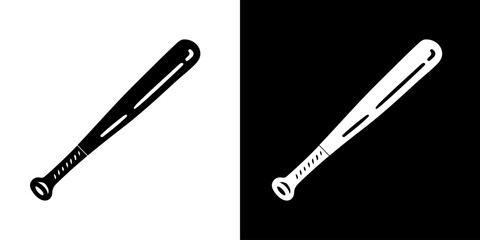 Baseball bat icon.  Sport icon. Baseball. Black icon