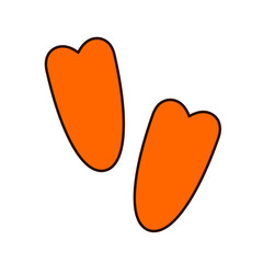 Two duck footprint flat illustration