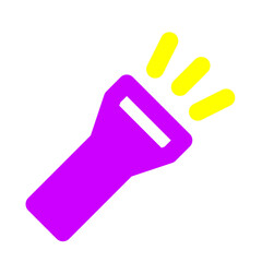 LED flashlight electric light that shines brightly. Pocket flashlight.