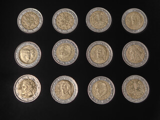 The collection of 2 euro coins is of interest to several collectors.