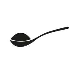 Foto op Plexiglas Spoon icon vector, spoon icon with full of sugar or salt flat illustration isolated on white background. © Halalcreatives