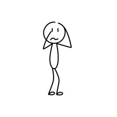 Hand drawn stick figure people