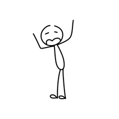 Hand drawn stick figure people