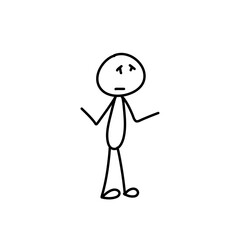 Hand drawn stick figure people