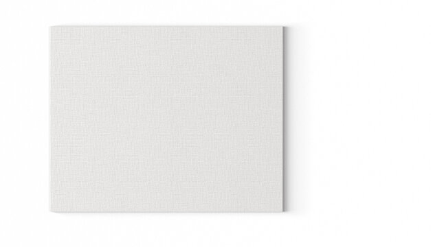 Various model of blank white art canvas isolated on plain wall suitable for your mockup project.