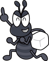 ポップな蟻のイラスト