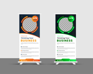 Presentation banner set ads print banner template