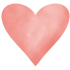 pink heart Cute heart Watercolor painting