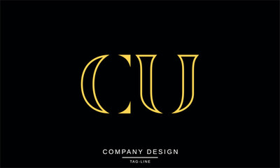 CU, UC, Abstract Letters Logo Monogram