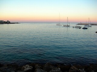 Italy, Puglia, Salento: View of Otranto's Bay.