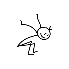 Hand drawn stickman vector