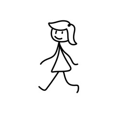 Hand drawn stickman vector