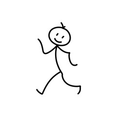 Hand drawn stickman vector