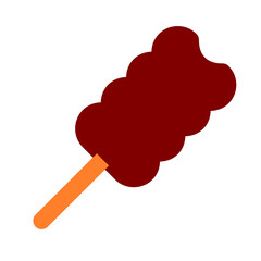 Satay , or sate is a Southeast Asian dish of seasoned, skewered and grilled meat, served with a sauce