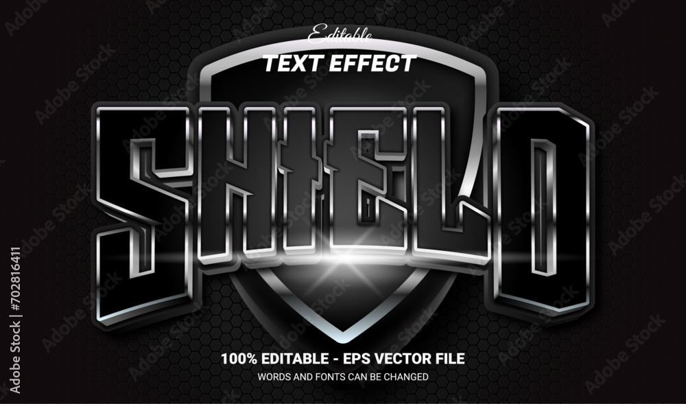 Canvas Prints shield editable 3d text effect