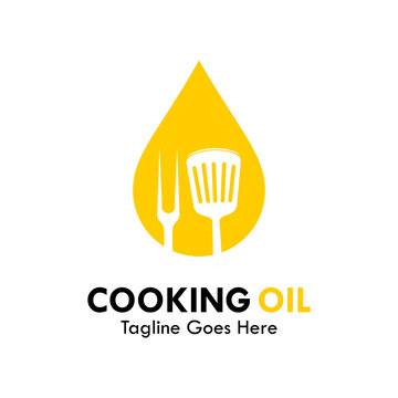 Cooking oil design logo template illustration
