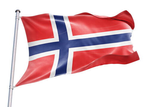 Norway flag on transparent background. Png