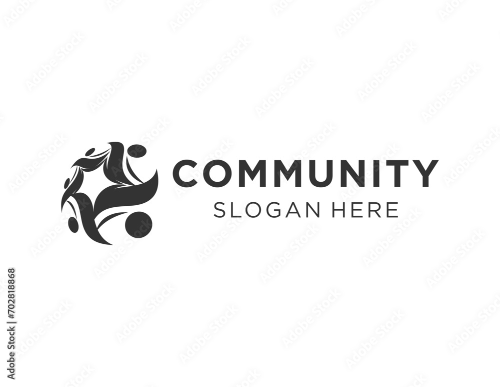 Poster the logo design is about community and was created using the corel draw 2018 application with a whit