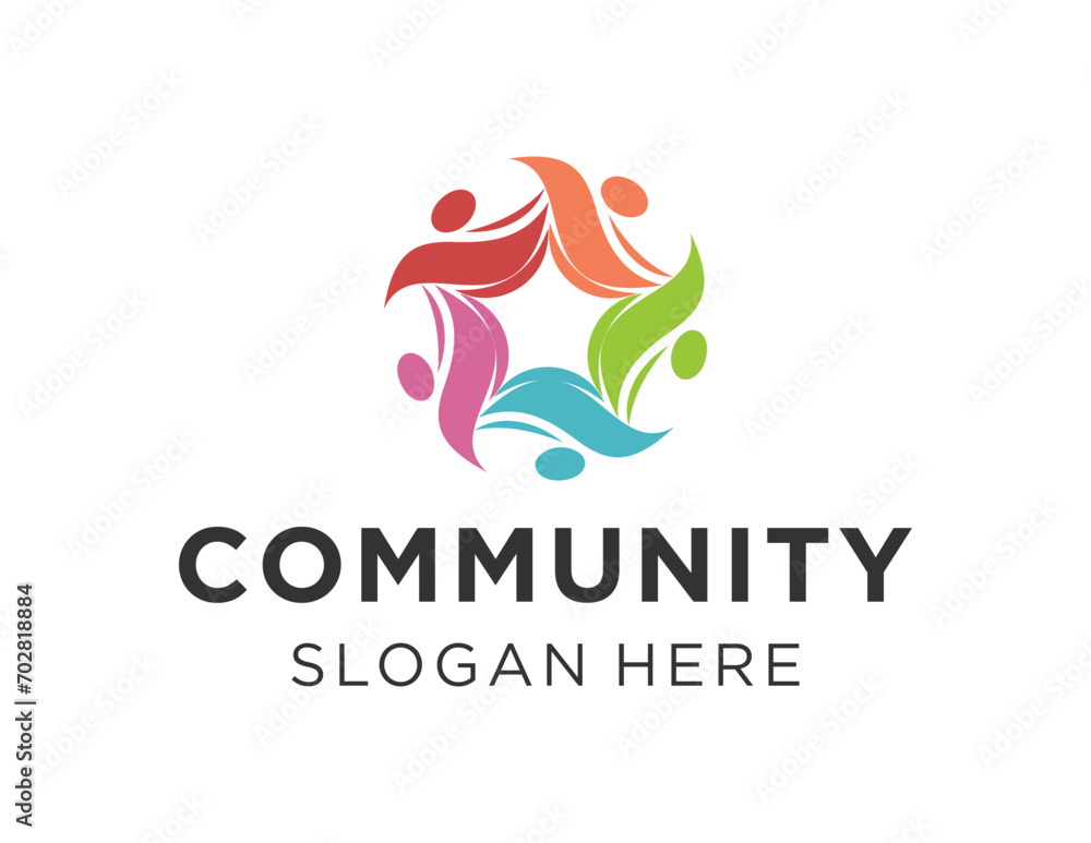 Aufkleber the logo design is about community and was created using the corel draw 2018 application with a whit