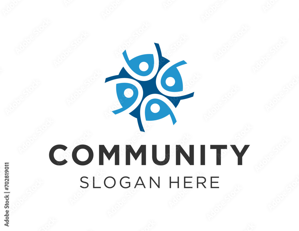 Poster the logo design is about community and was created using the corel draw 2018 application with a whit