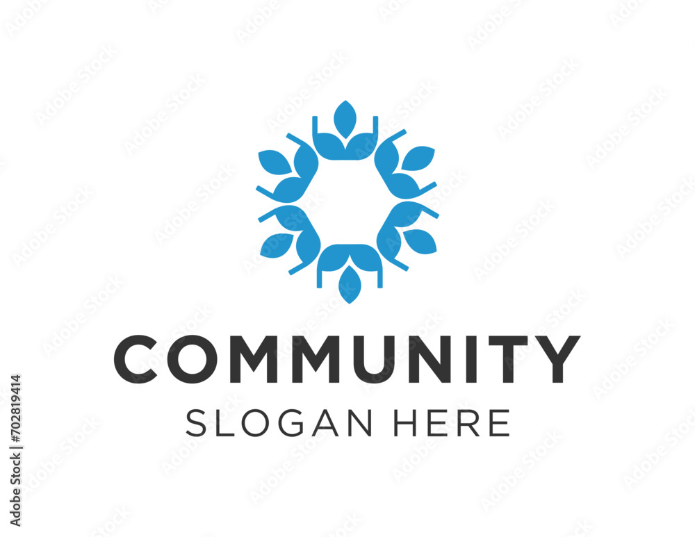 Poster the logo design is about community and was created using the corel draw 2018 application with a whit