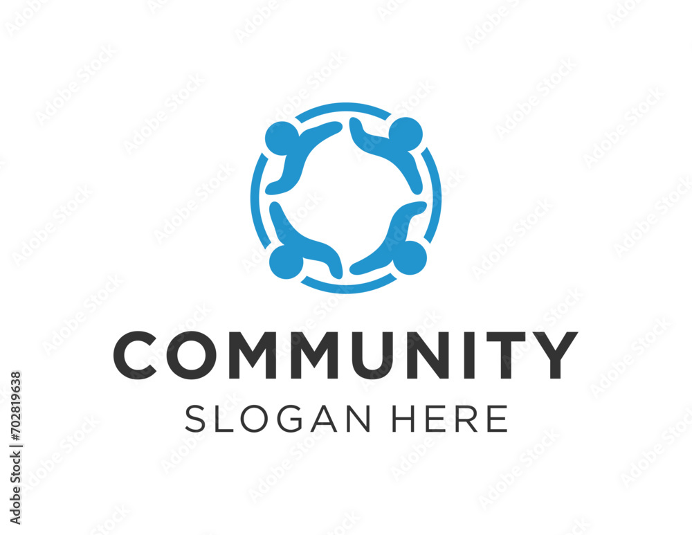 Poster the logo design is about community and was created using the corel draw 2018 application with a whit