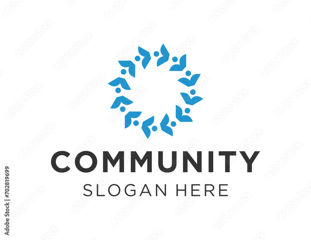 Aufkleber the logo design is about community and was created using the corel draw 2018 application with a whit