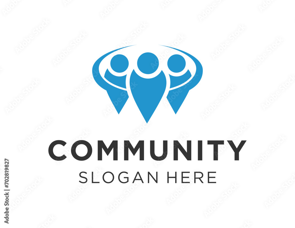 Aufkleber the logo design is about community and was created using the corel draw 2018 application with a whit