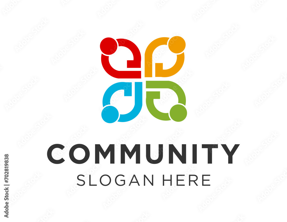 Aufkleber the logo design is about community and was created using the corel draw 2018 application with a whit