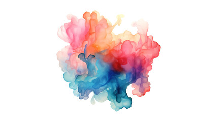 Watercolor stain illustration on transparent background. Stain in watercolor style in png - obrazy, fototapety, plakaty