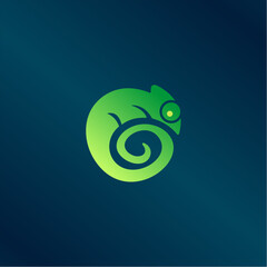 Chameleon logo  design vector illustration