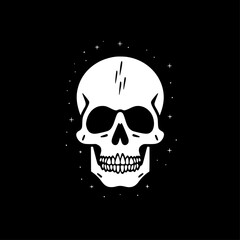 Skull | Black and White Vector illustration