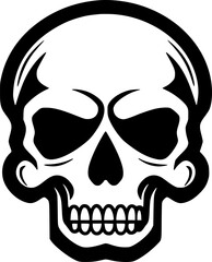 Skull | Minimalist and Simple Silhouette - Vector illustration