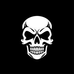 Skull | Minimalist and Simple Silhouette - Vector illustration