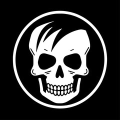 Skull - Minimalist and Flat Logo - Vector illustration