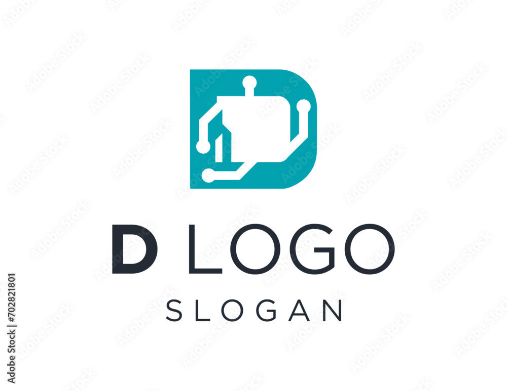 Aufkleber the logo design is about d letter and was created using the corel draw 2018 application with a white